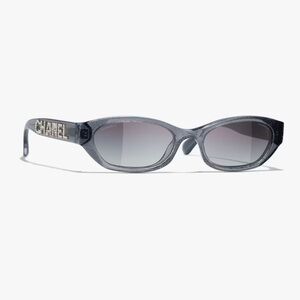 Black Chanel Rectangle Sunglasses